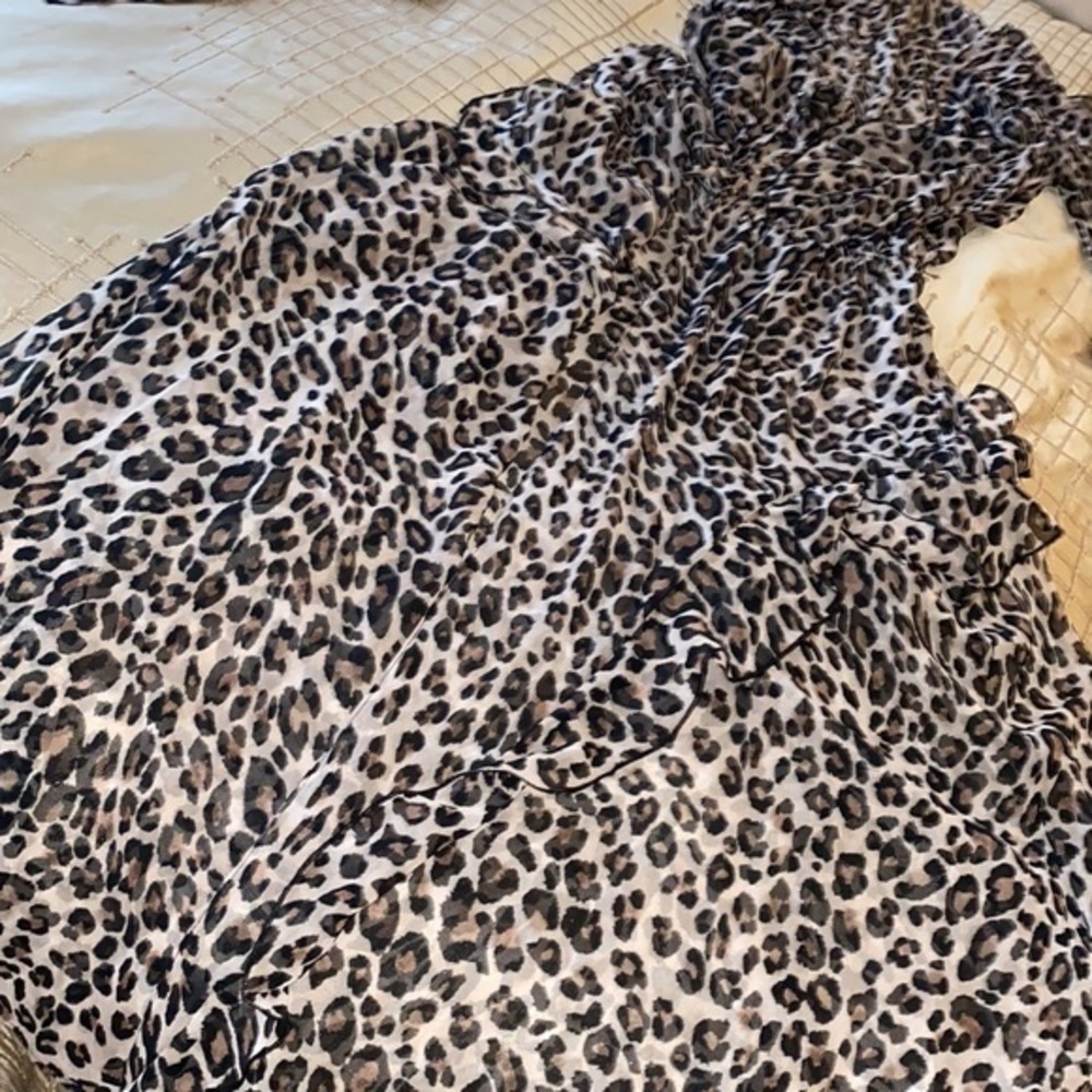 Victoria Secret Leopard print Beach Long Womens Swimsuit Wrap,Cover Up, Pareo - Picture 8 of 12